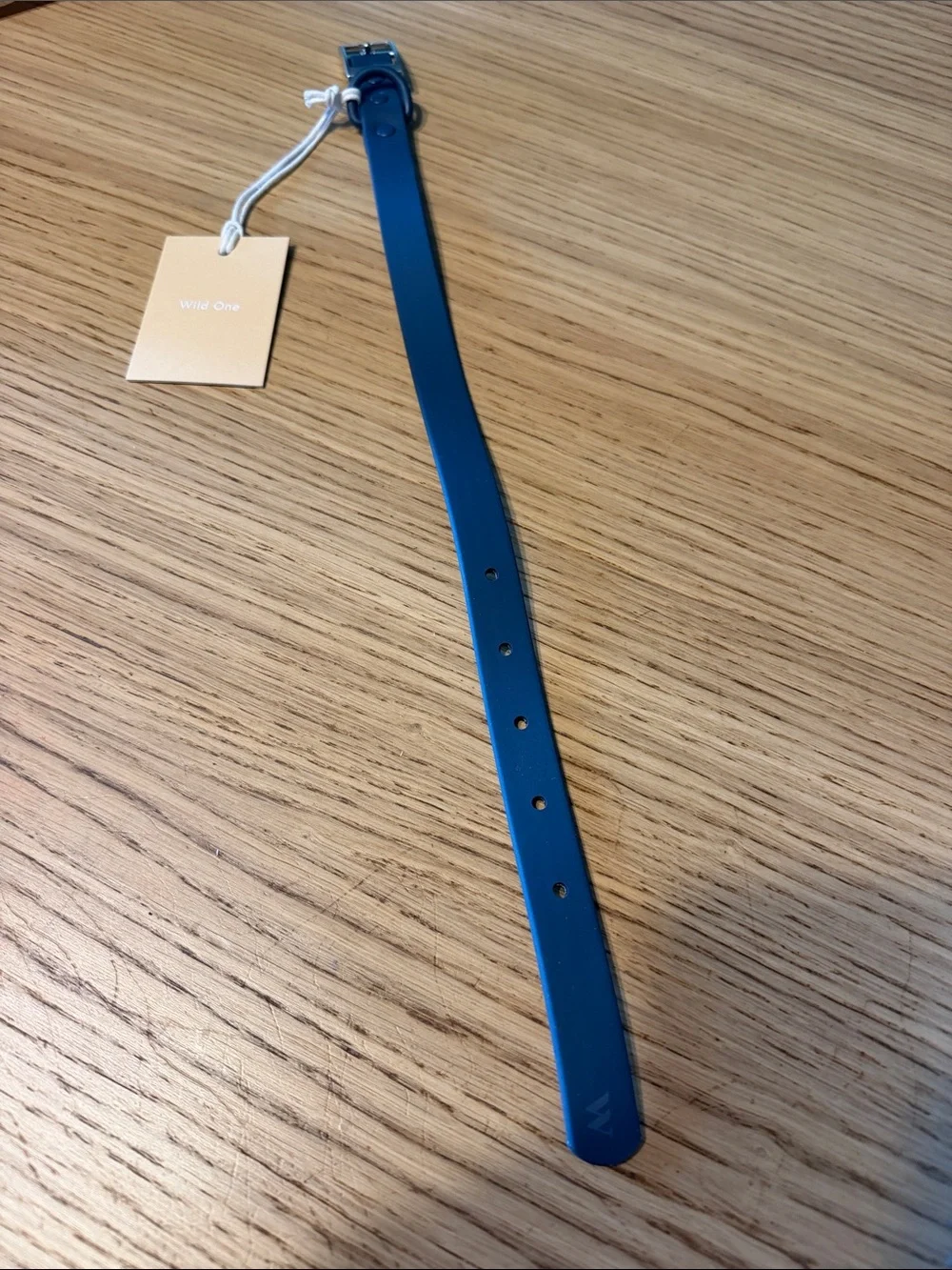 Wild One Dog Collar. Blue. Medium.